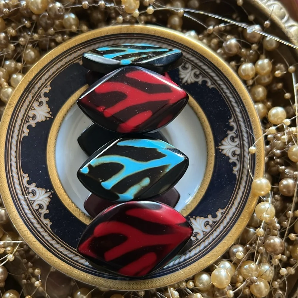 Retro 80’s Zebra Abstract Art Stretch Bracelet